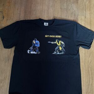 Black Graphic Tee - Get Over Here!